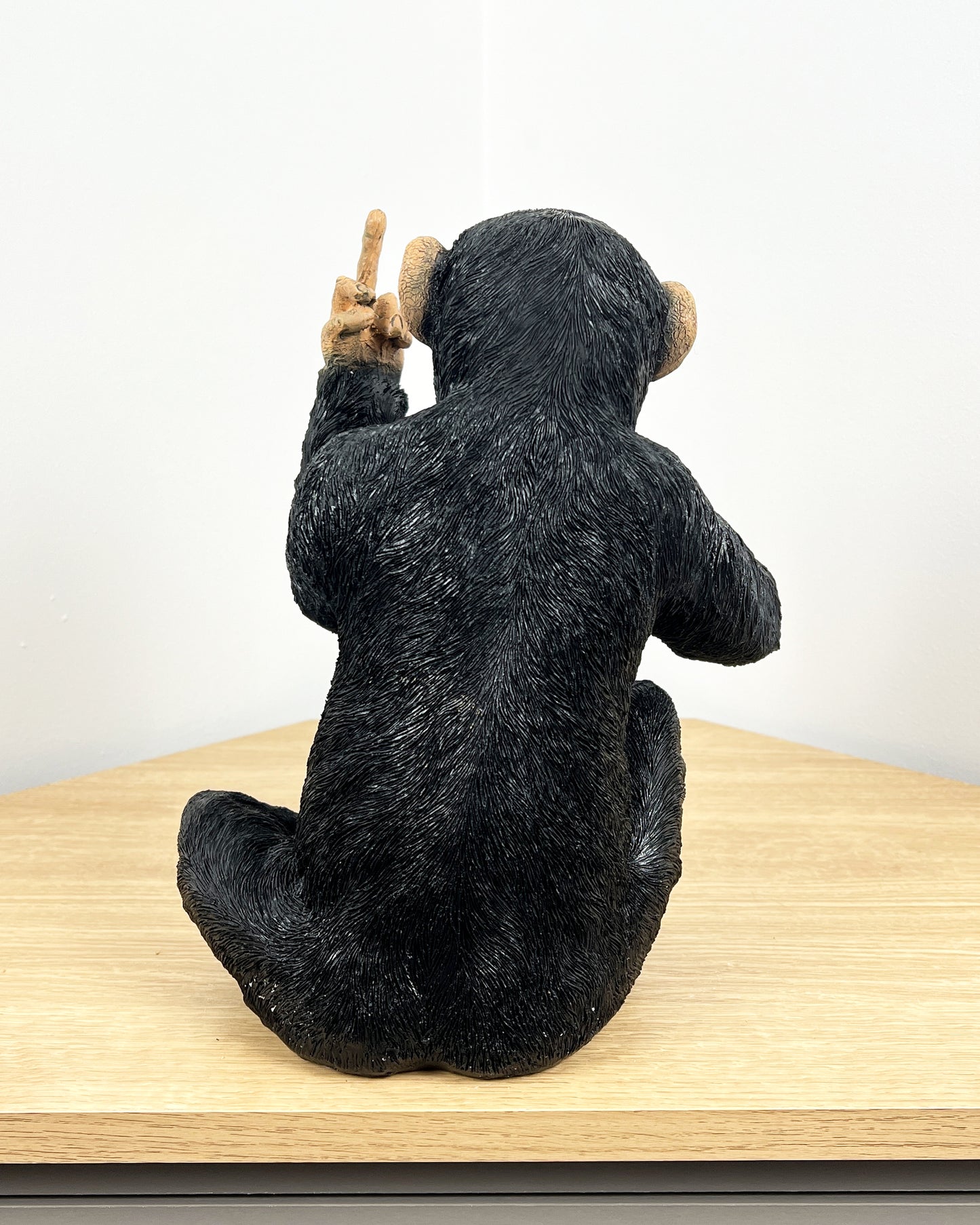 Rude 'Up Yours' Monkey Wine Bottle Holder - Resin