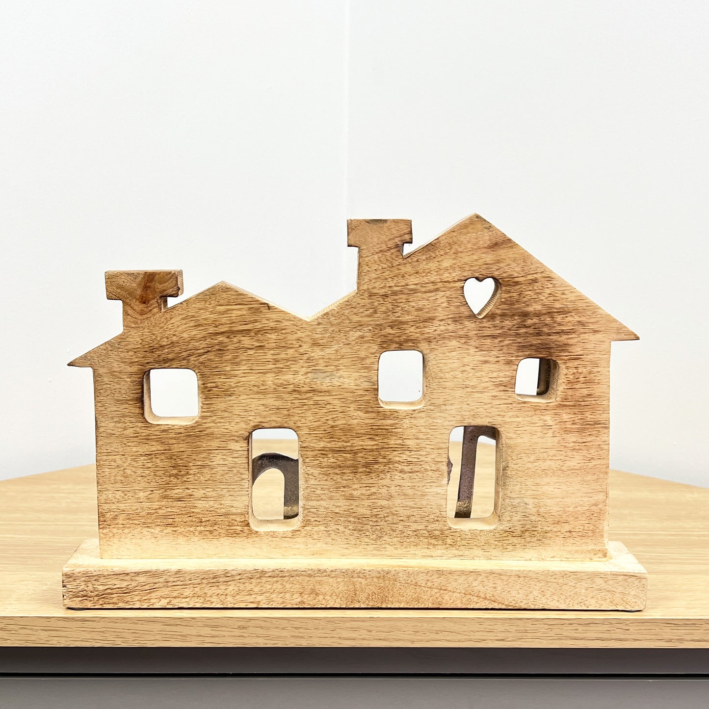 33cm Mango Wood Home House Ornament