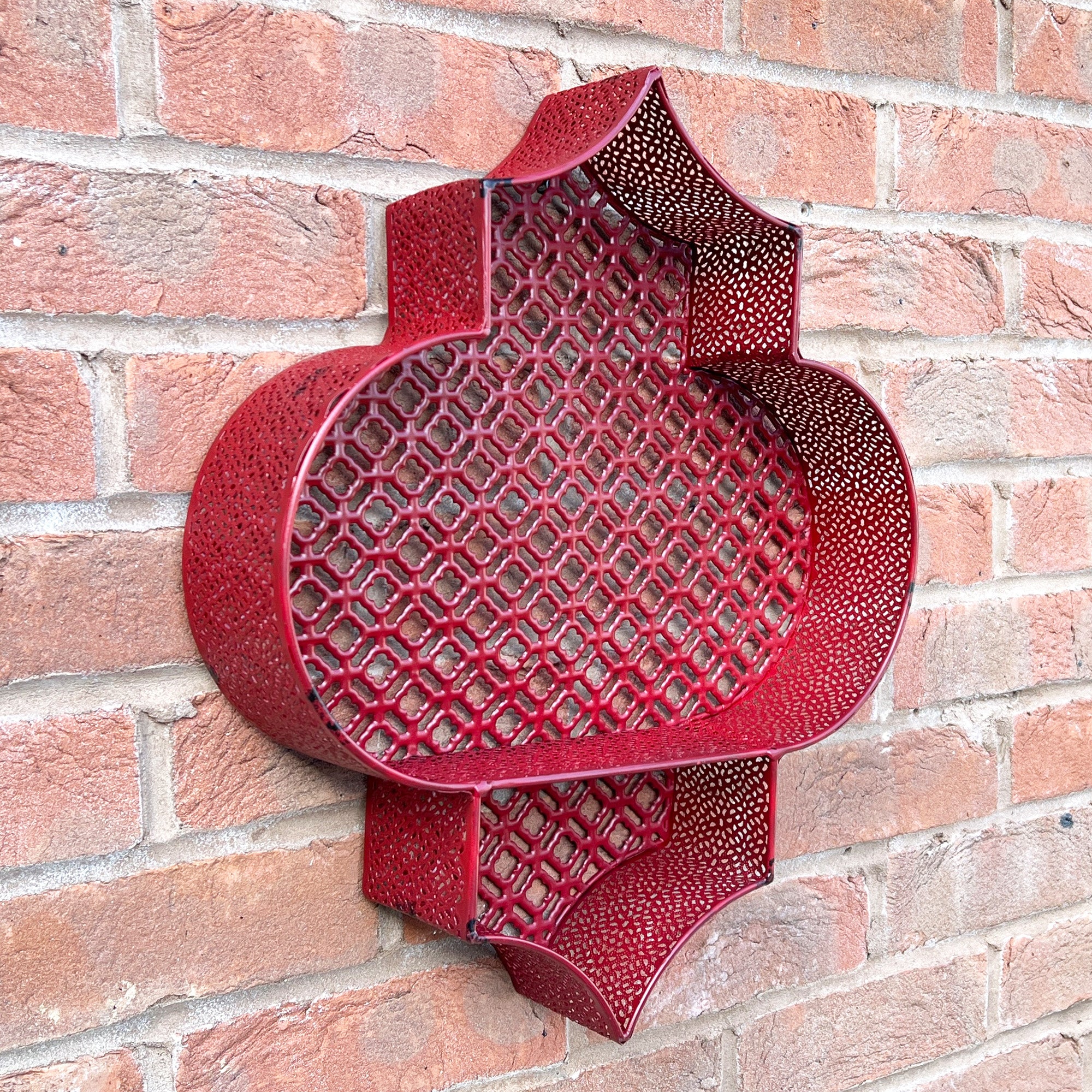 Moroccan Style Outdoor Wall Art Shelf