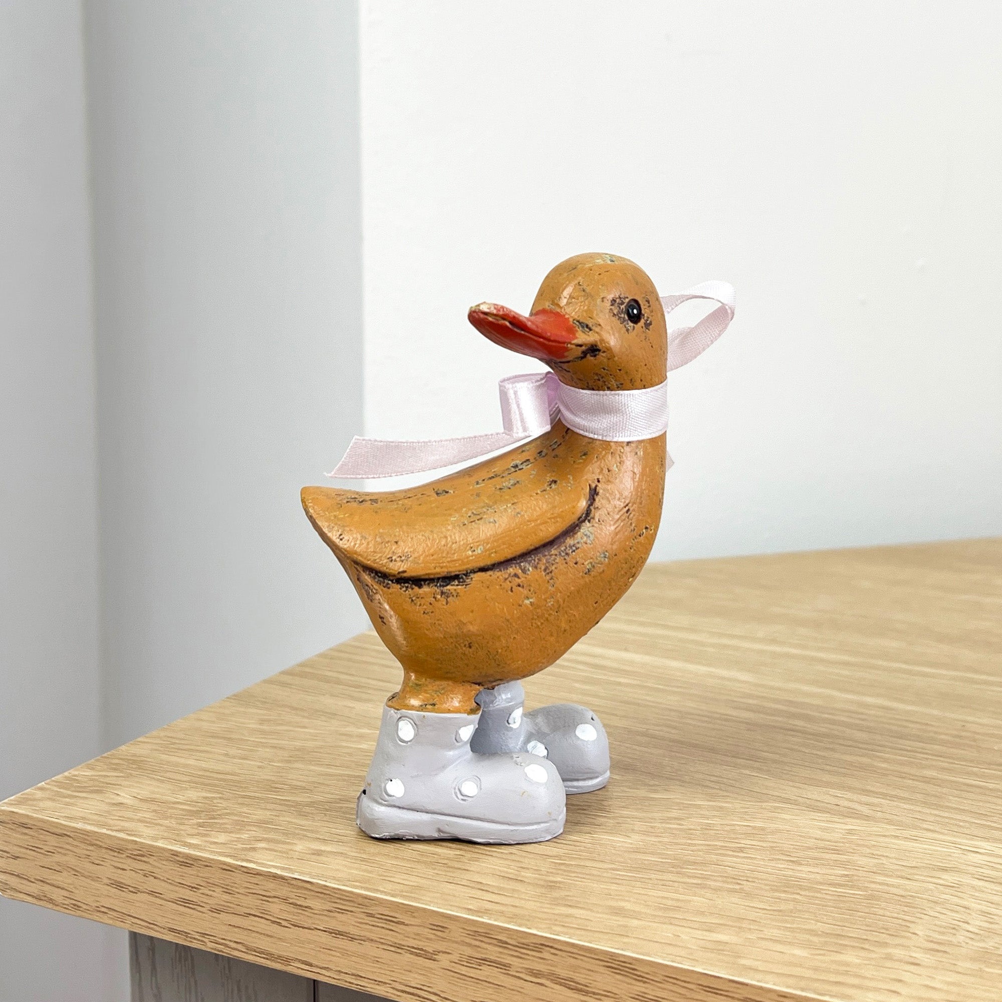 Set of 2 Rustic Duck Ornaments – Resin