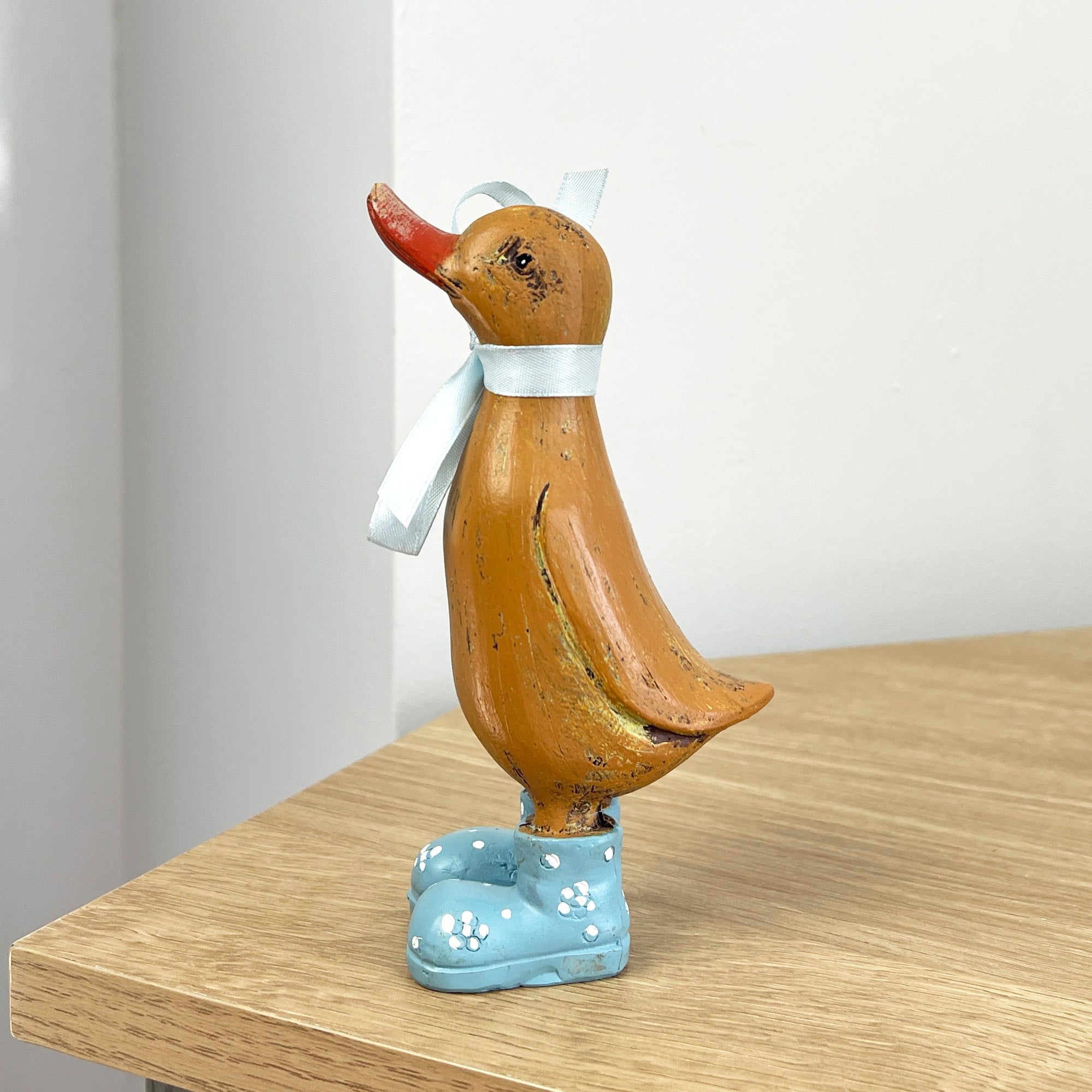 Set of 2 Rustic Duck Ornaments – Resin