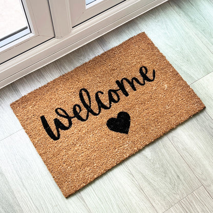 'Welcome' 🖤 Coir Doormat - 60 x 40cm