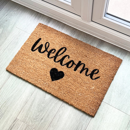 'Welcome' 🖤 Coir Doormat - 60 x 40cm