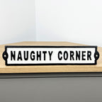 31.5cm Naughty Corner Cast Iron Wall Sign