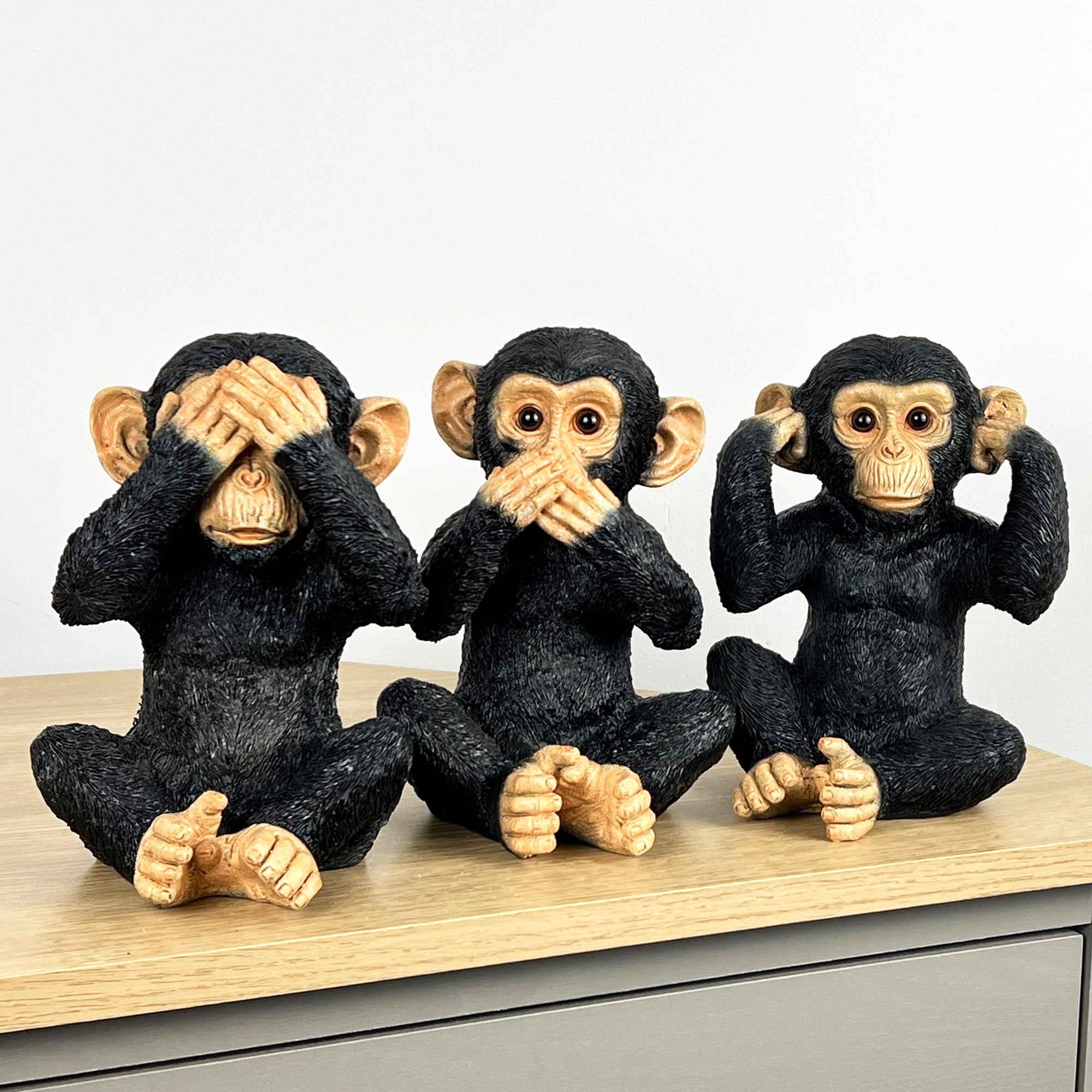 19.5cm Speak No Evil Monkey Ornament - Resin