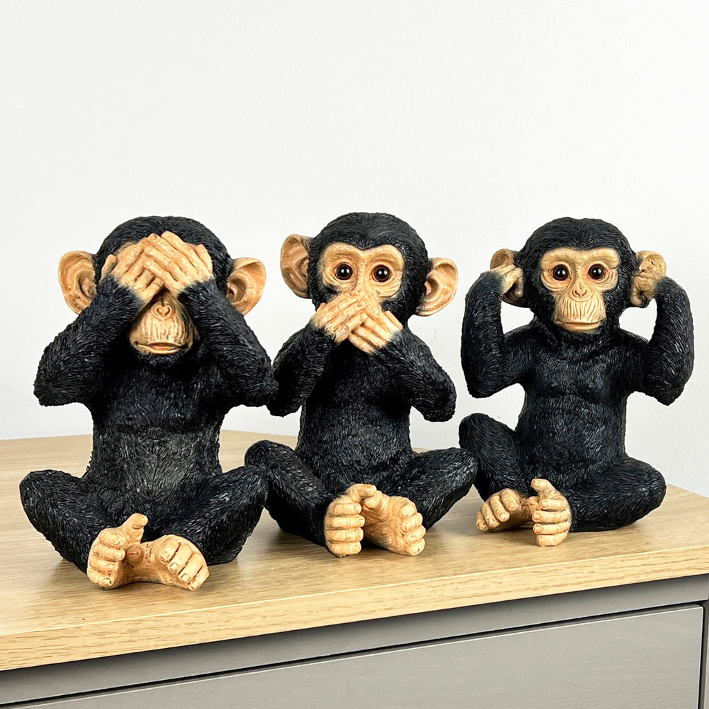 19.5cm Hear No Evil Monkey Ornament - Resin