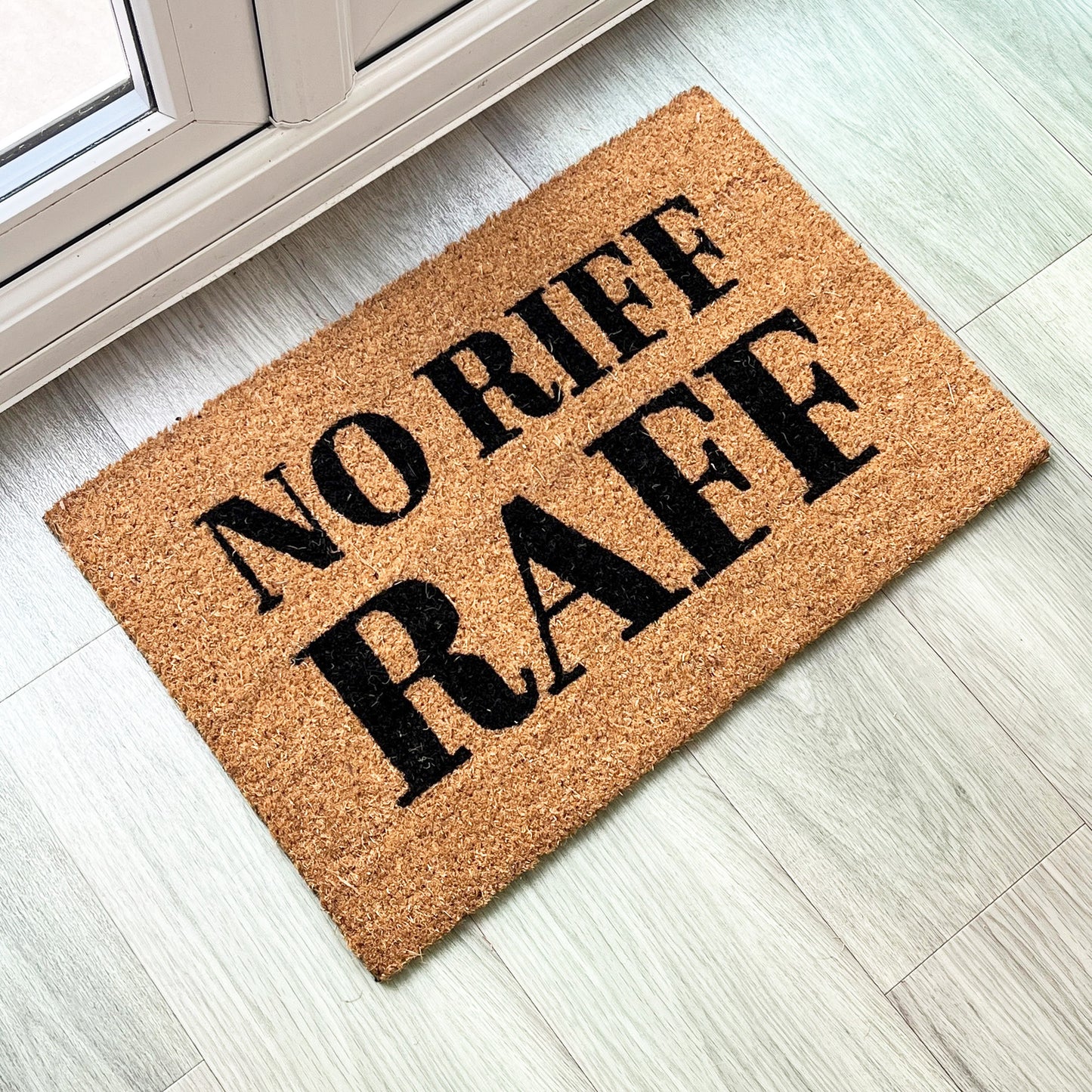 No Riff Raff Funny Coir Doormat - 60 x 40cm