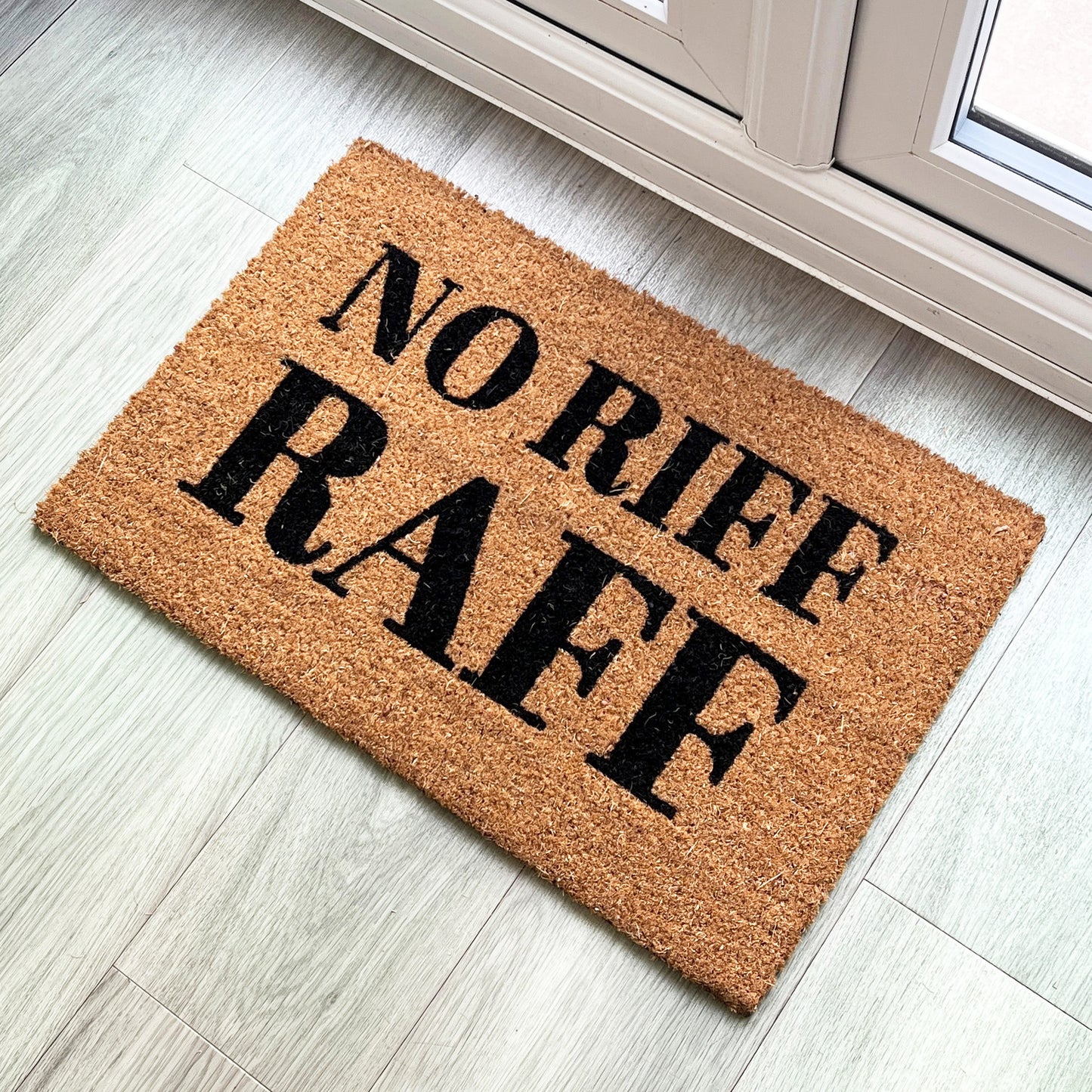 No Riff Raff Funny Coir Doormat - 60 x 40cm