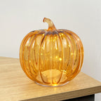 16cm Orange Glass Apple Ornament / LED Mood Light