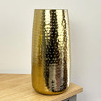 32cm Tall Large Decorative Metal Vase for Flowers – Gold
