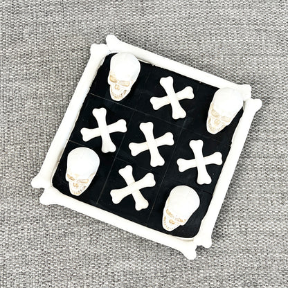 Skull & Crossbones Tic Tac Toe Game - Resin