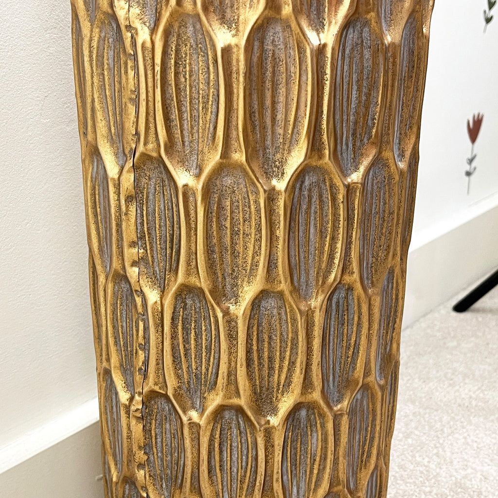 55.5cm Large Indoor Umbrella Stand / Holder - Antique Gold Finish