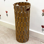 55.5cm Large Indoor Umbrella Stand / Holder - Antique Gold Finish