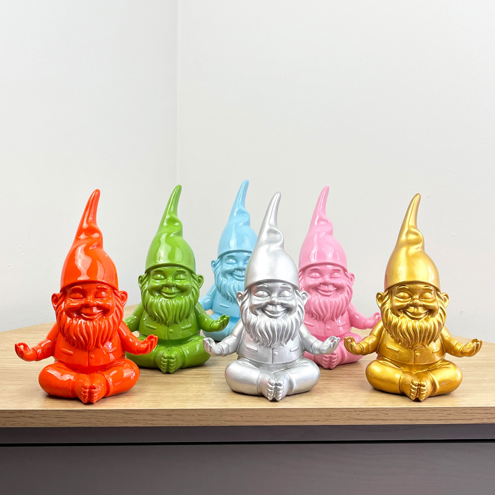 20.5cm Funky Meditating Gnome / Gonk - Green