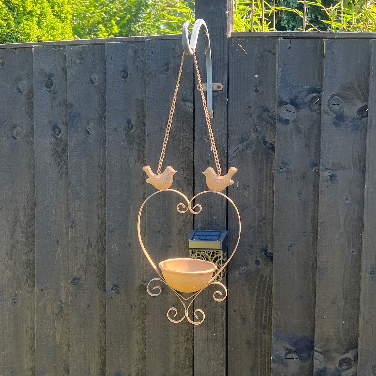 Heart Shaped Cast Iron Hanging Bird Feeder