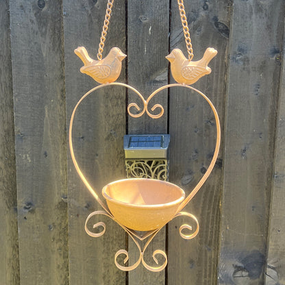 Heart Shaped Cast Iron Hanging Bird Feeder