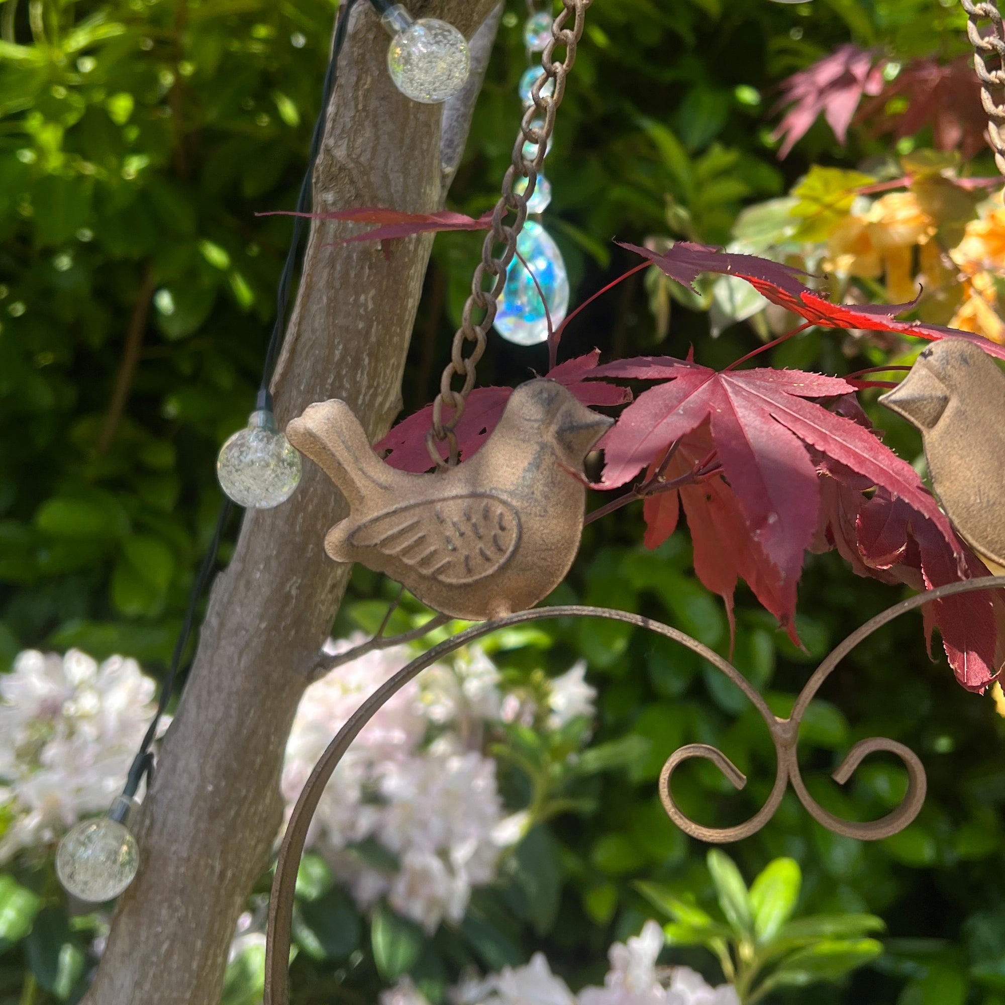 Heart Shaped Cast Iron Hanging Bird Feeder