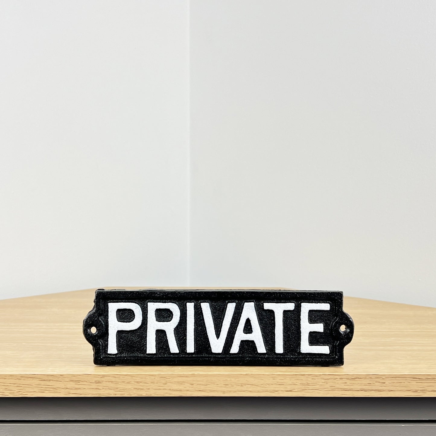 'Private' - Cast Iron Wall Sign / Plaque