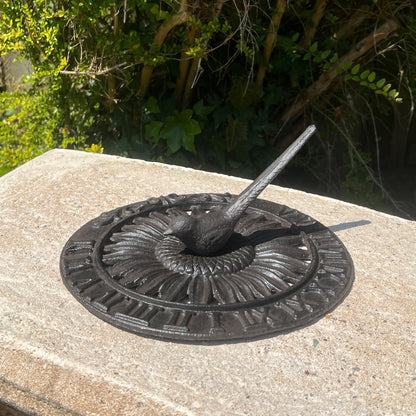 Cast Iron Bird Sundial