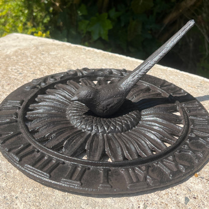 Cast Iron Bird Sundial