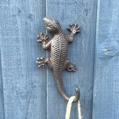 Cast Iron Gecko Wall Hook