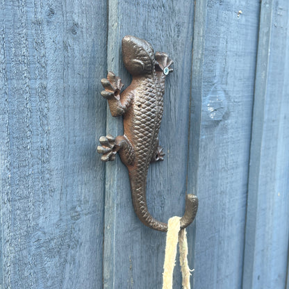 Cast Iron Gecko Wall Hook