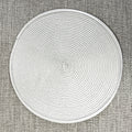 4 x 38cm Pastel Grey Round Place Mats Table Settings - Woven Fabric