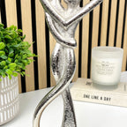 30cm Metal Couple on Wood Ornament