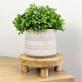 20cm Round Teak Wood Display Board / Plant Pot Stand