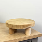 20cm Round Teak Wood Display Board / Plant Pot Stand