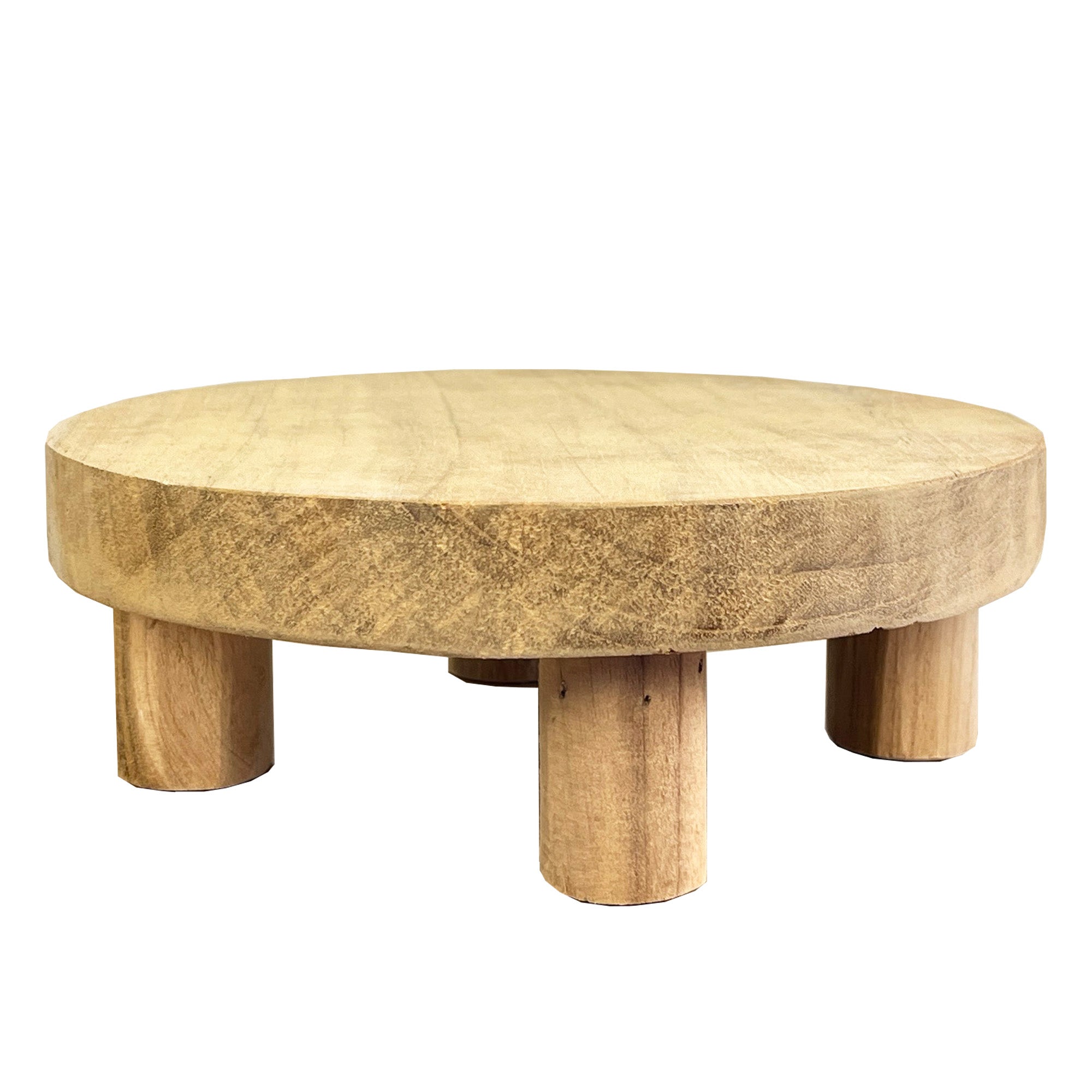 20cm Round Teak Wood Display Board / Plant Pot Stand