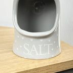 Salt Pig - Grey and White Hearts