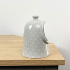 Salt Pig - Grey and White Hearts