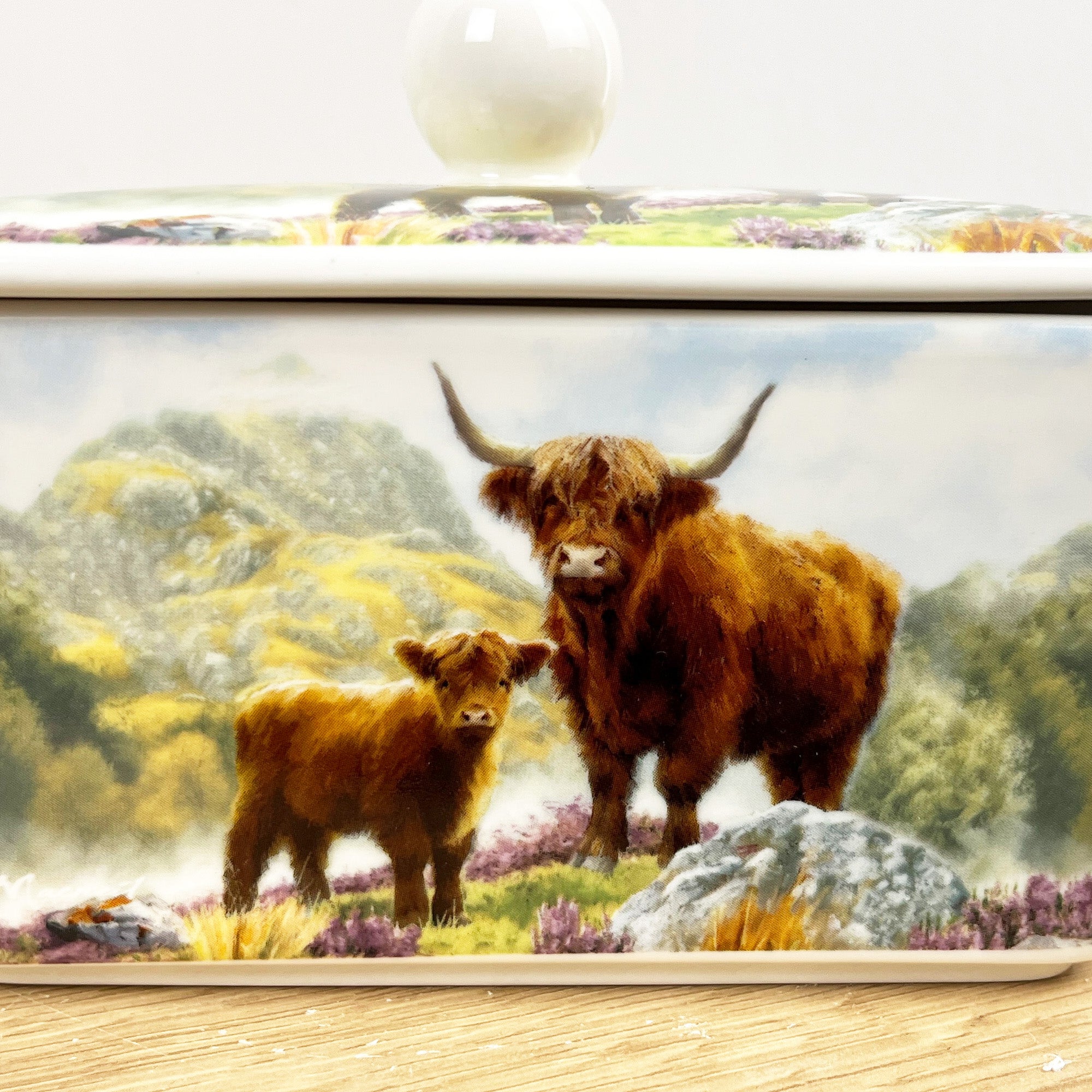 Highland Cows Butter Storage Dish - Ceramic