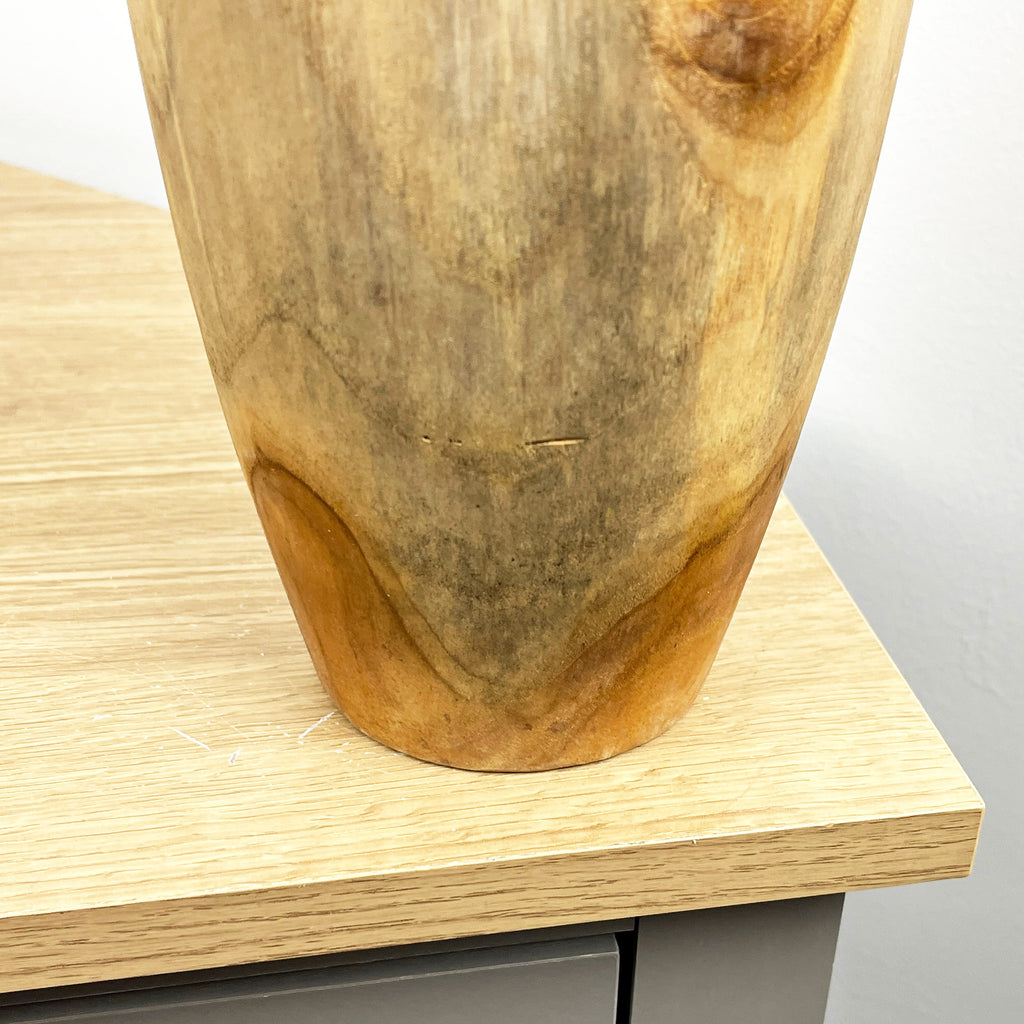 Handmade Wooden Vase 25cm Tall