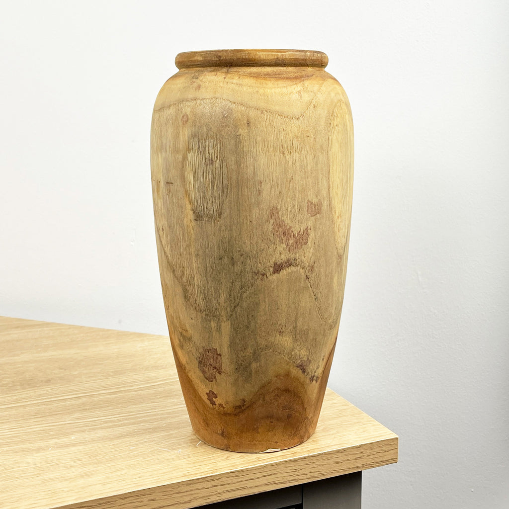 Handmade Wooden Vase 25cm Tall