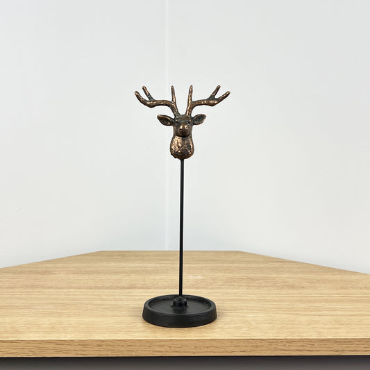 Metal Stag Head Jewellery Stand Hanger