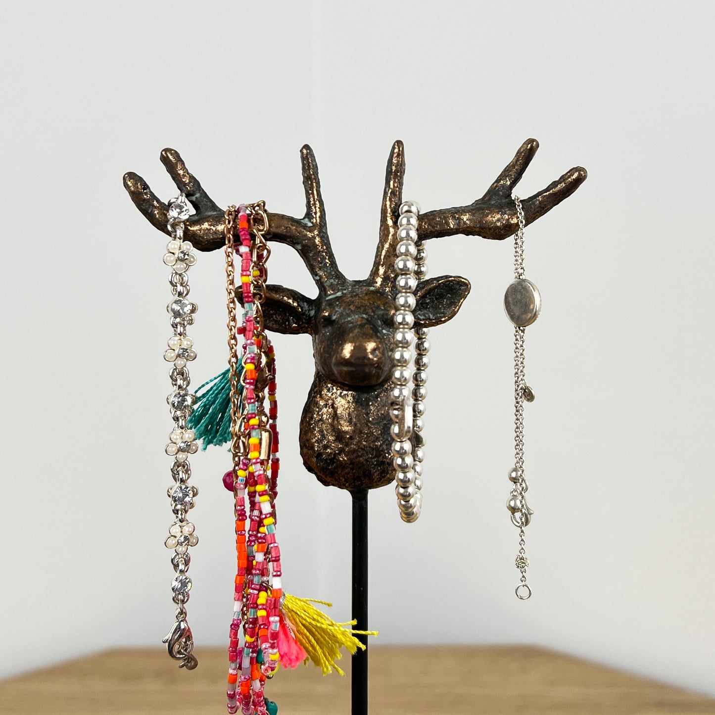 Metal Stag Head Jewellery Stand Hanger