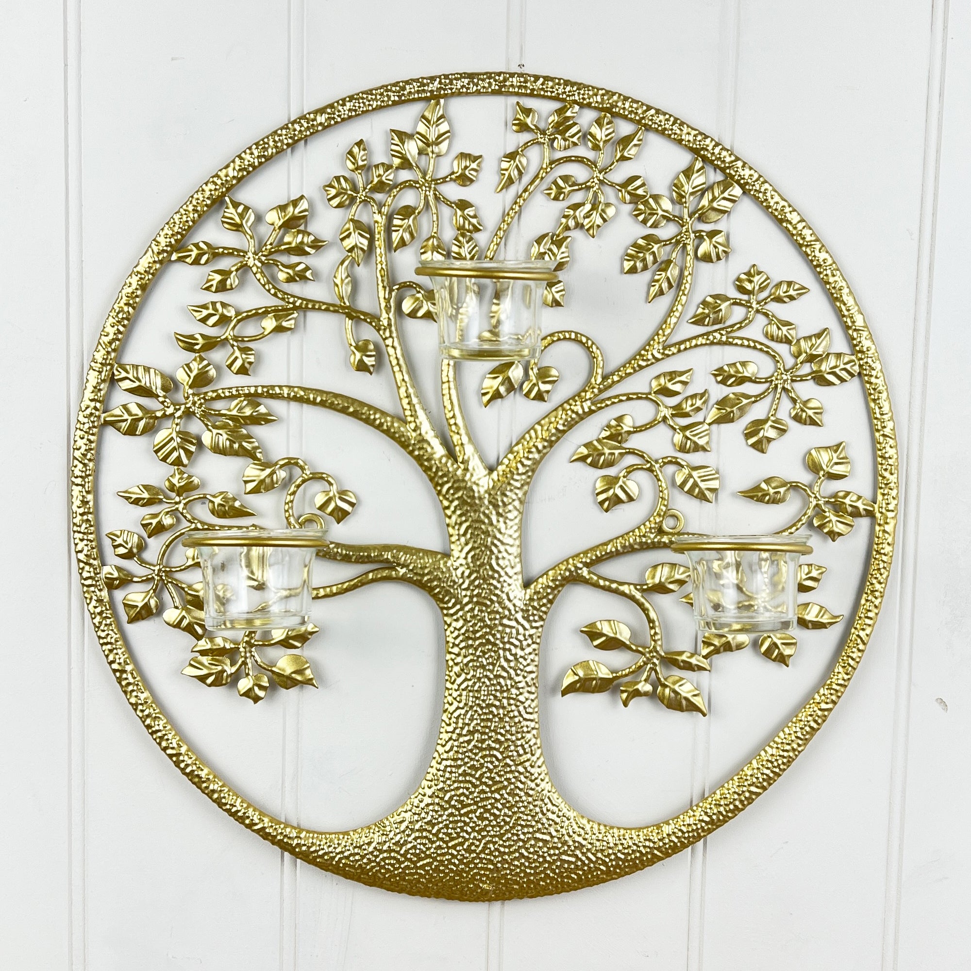 40cm Tree of Life Wall Art Tea Light Candle Holder