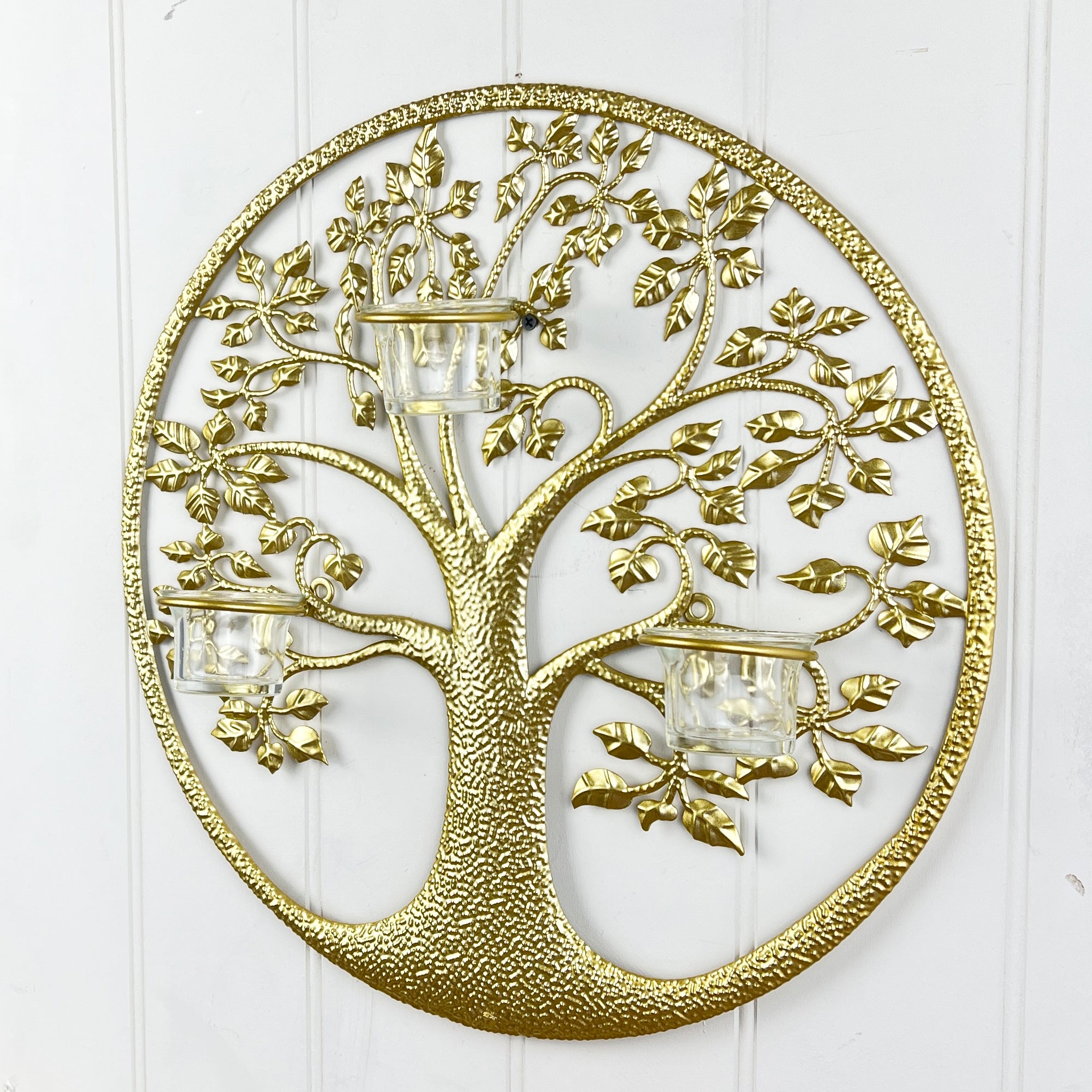 40cm Tree of Life Wall Art Tea Light Candle Holder