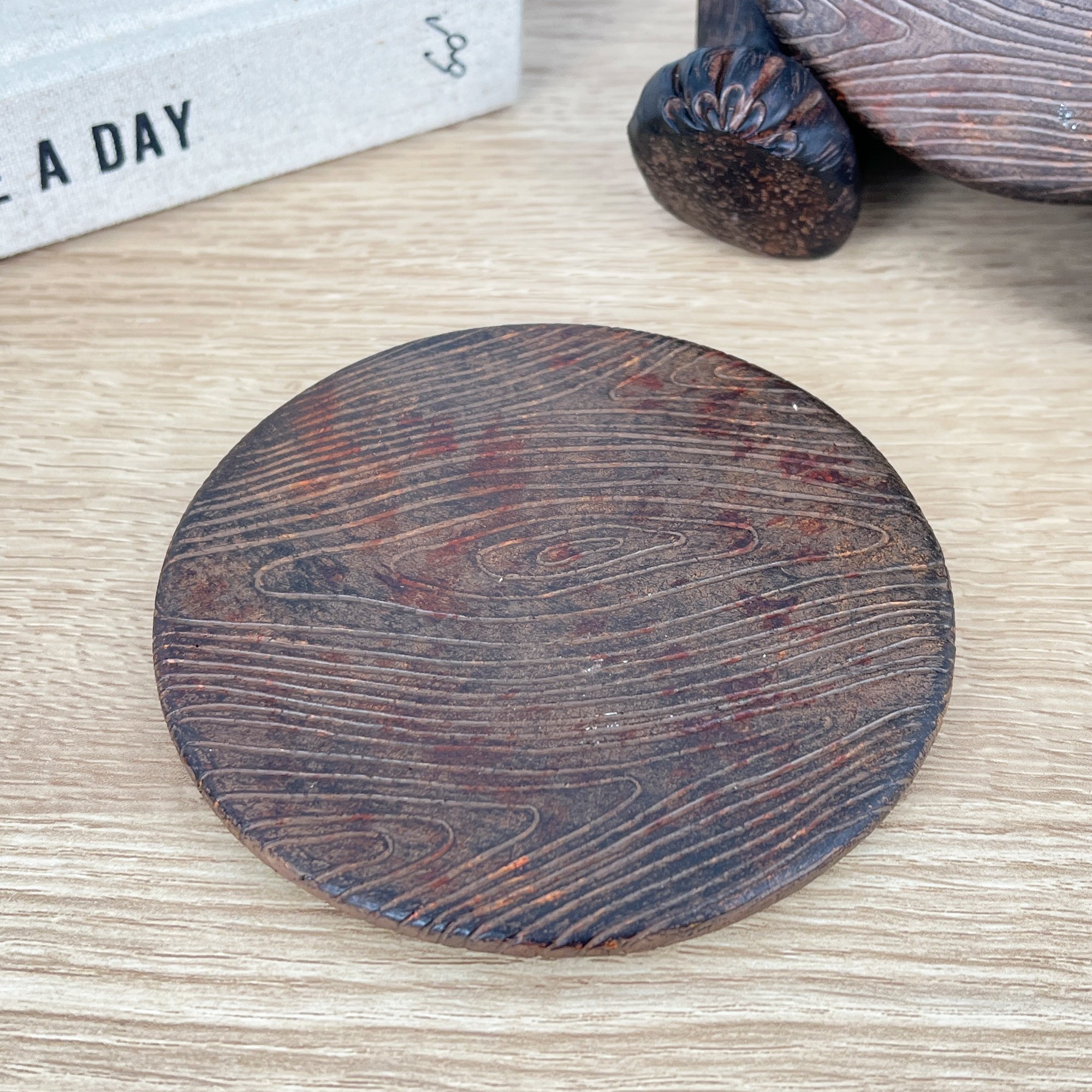 Bear Ornament Coasters with Holder Set