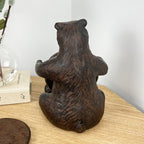 Bear Ornament Coasters with Holder Set
