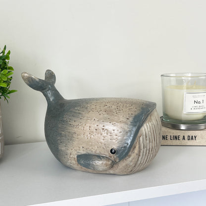 20.5cm Ceramic Whale Ornament