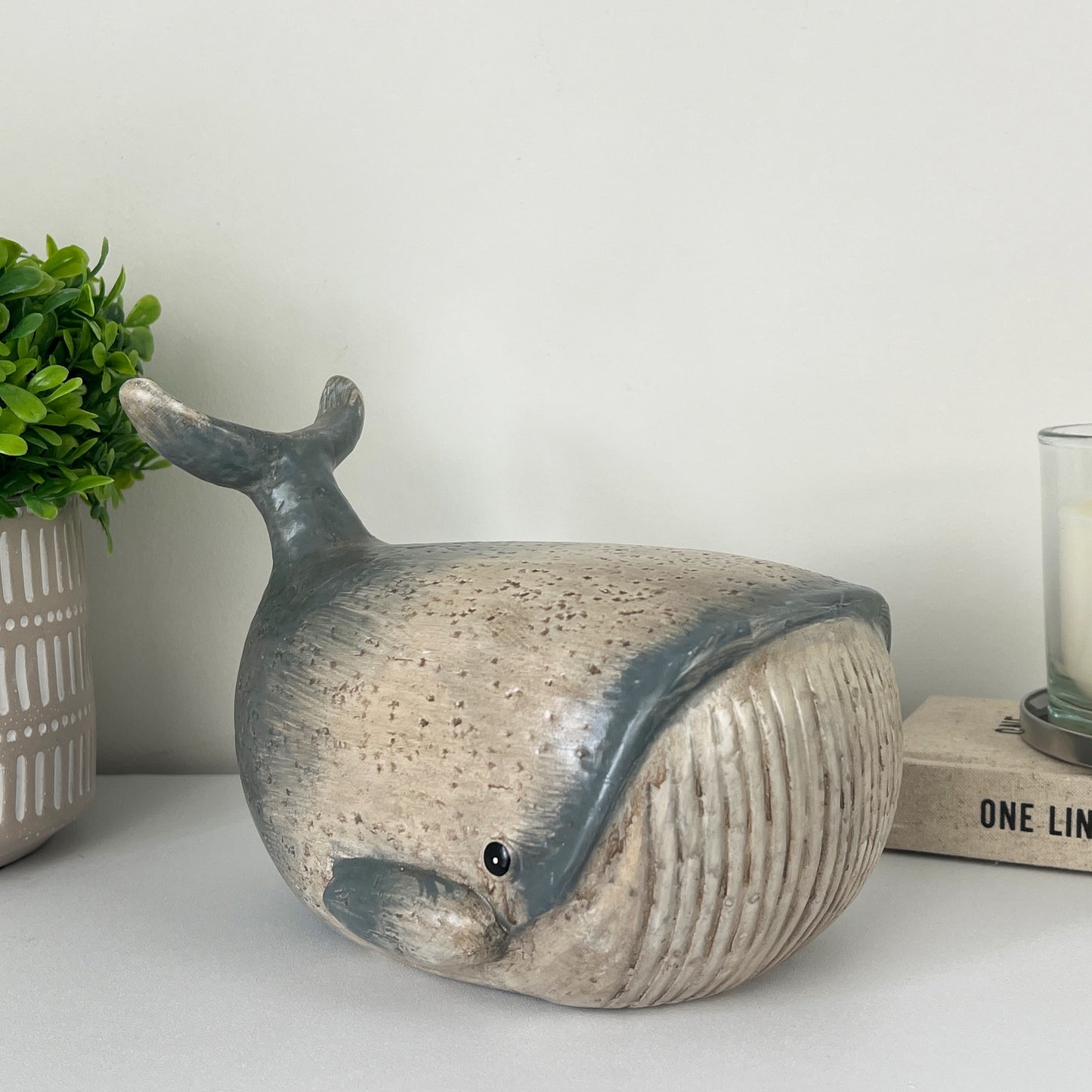 20.5cm Ceramic Whale Ornament