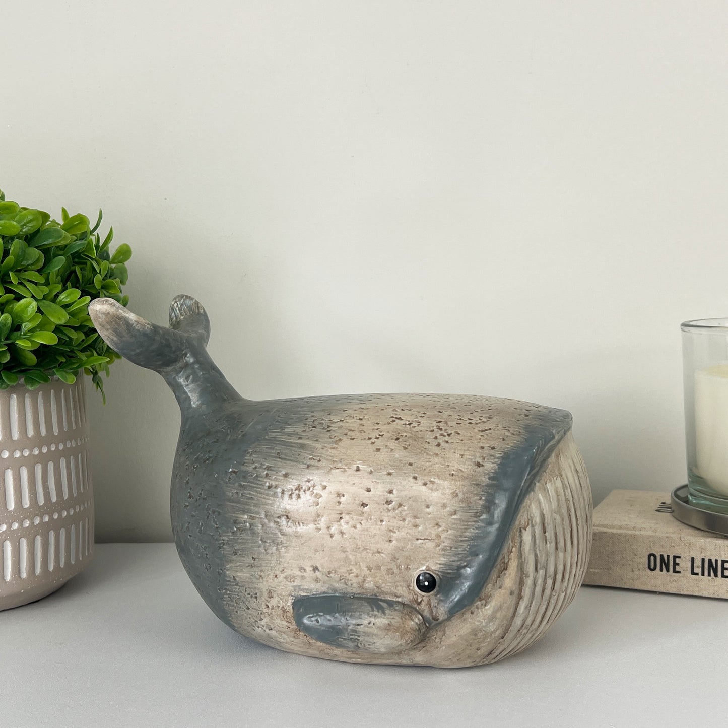 20.5cm Ceramic Whale Ornament