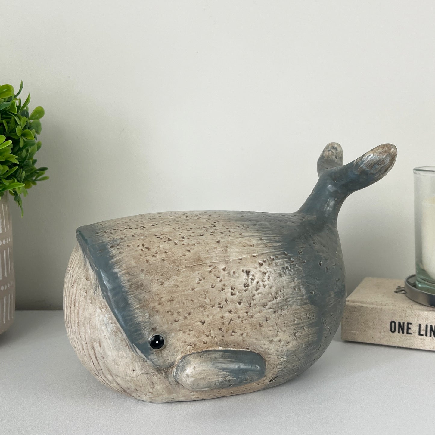 20.5cm Ceramic Whale Ornament