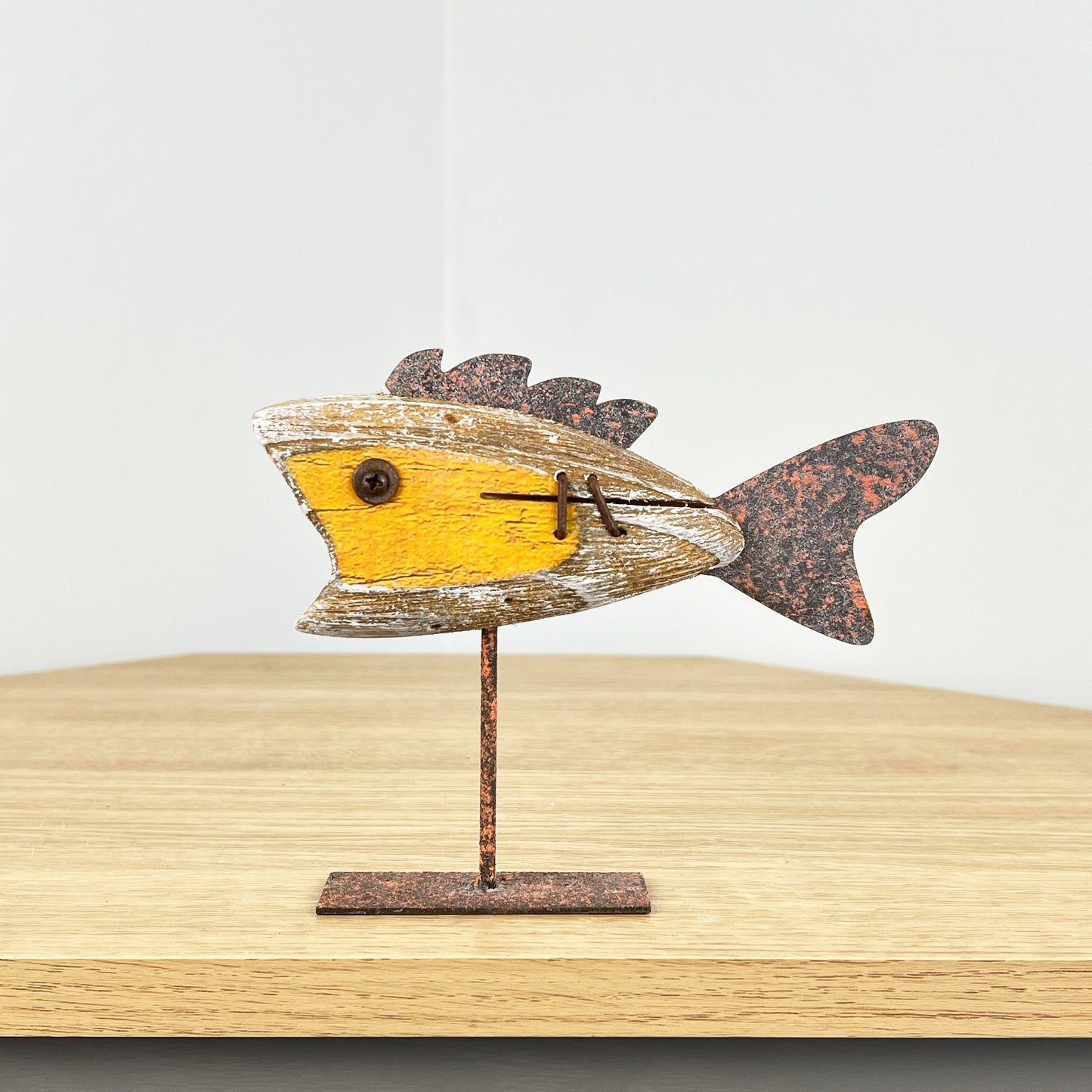 Rustic Fish on Stand Ornament