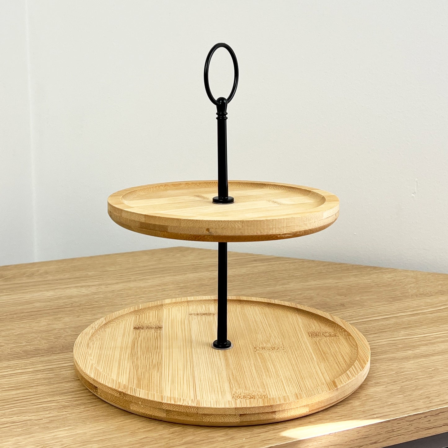 Two Tier Cake Stand - Bamboo