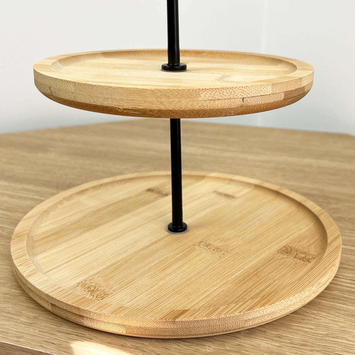 Two Tier Cake Stand - Bamboo