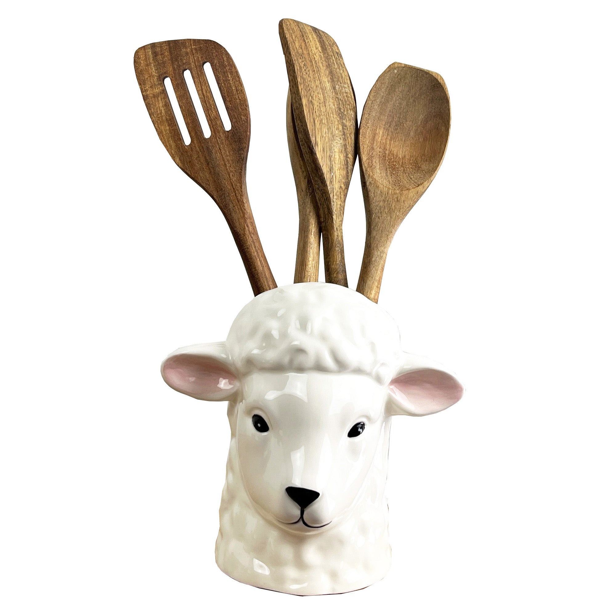 Sheep Kitchen Utensil Storage Pot – Ceramic